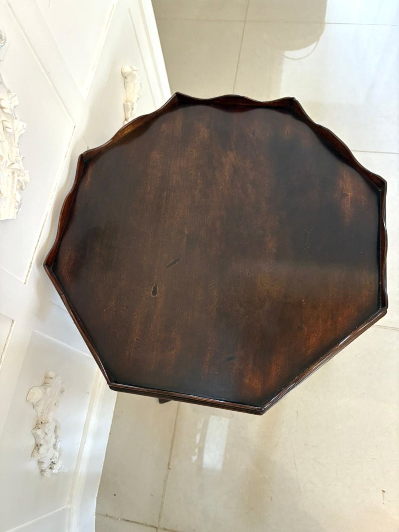 Antique George III Quality Mahogany Lamp/Coffee Table - Image 4